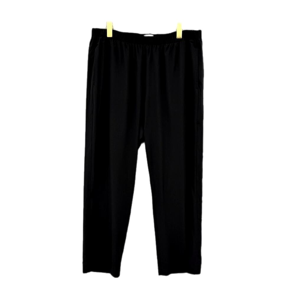 Vince NWT Travel Pants Black Elastic Waist Pull-On Ankle Straight Leg Basic